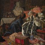 Scene from the Court of Christian VII of Denmark, 1873 (Oil on Canvas)-Kristian Zahrtmann-Giclee Print