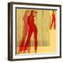 Kristine in Red-NaxArt-Framed Art Print