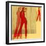 Kristine in Red-NaxArt-Framed Art Print