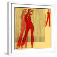 Kristine in Red-NaxArt-Framed Art Print