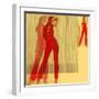 Kristine in Red-NaxArt-Framed Art Print