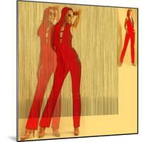 Kristine in Red-NaxArt-Mounted Art Print