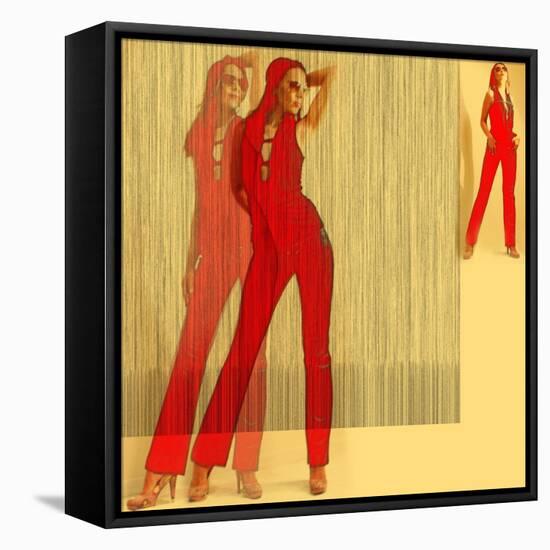 Kristine in Red-NaxArt-Framed Stretched Canvas