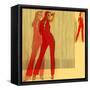 Kristine in Red-NaxArt-Framed Stretched Canvas