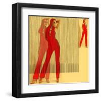 Kristine in Red-NaxArt-Framed Art Print