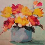 Yellow and Pink Flowers-Kristy Andrews-Stretched Canvas