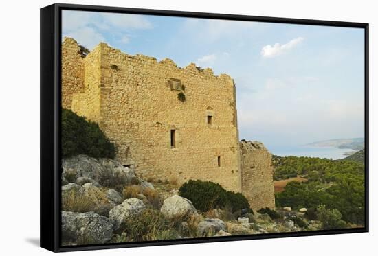 Kritinia Castle, Rhodes, Dodecanese, Aegean Sea, Greek Islands, Greece, Europe-Jochen Schlenker-Framed Stretched Canvas