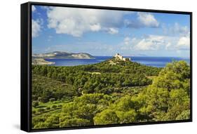 Kritinia Castle, Rhodes, Dodecanese, Aegean Sea, Greek Islands, Greece, Europe-Jochen Schlenker-Framed Stretched Canvas