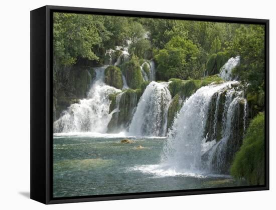 Krka Tufa Falls, Sibenik, Croatia, Europe-Waltham Tony-Framed Stretched Canvas