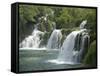 Krka Tufa Falls, Sibenik, Croatia, Europe-Waltham Tony-Framed Stretched Canvas