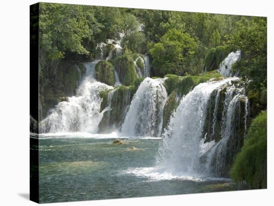 Krka Tufa Falls, Sibenik, Croatia, Europe-Waltham Tony-Stretched Canvas