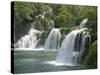Krka Tufa Falls, Sibenik, Croatia, Europe-Waltham Tony-Stretched Canvas