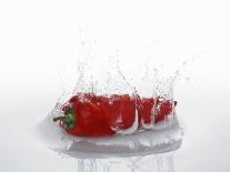 A Red Chilli Pepper Falling into Water-Kröger & Gross-Photographic Print