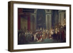 Kroenung Napoleons I. Und Josephines in Notre Dame Paris Mit Papst Pius Vii-Jacques-Louis David-Framed Giclee Print