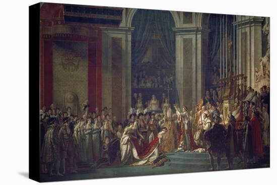 Kroenung Napoleons I. Und Josephines in Notre Dame Paris Mit Papst Pius Vii-Jacques-Louis David-Stretched Canvas