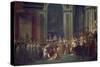 Kroenung Napoleons I. Und Josephines in Notre Dame Paris Mit Papst Pius Vii-Jacques-Louis David-Stretched Canvas