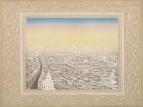 Aerial View of London Framed in a Decorative Border, C1845-Kronheim & Co-Giclee Print