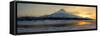 Kronotsky River and Volcano in March, Kronotsky Zapovednik, Kamchatka, Far East Russia, March-Igor Shpilenok-Framed Stretched Canvas