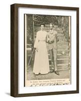 Kronprinz Wilhelm Son of Kaiser Wilhelm II with His Fiancee Cecilie, They Married in 1905-null-Framed Photographic Print