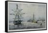 Kronstadt-Ferdinand Victor Perrot-Framed Stretched Canvas