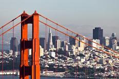 San Francisco Panorama W the Golden Gate Bridge-kropic-Photographic Print
