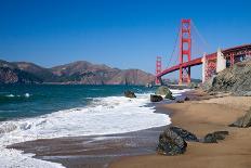 San Francisco with the Golden Gate Bridge-kropic-Framed Stretched Canvas