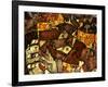 Krumau Town Cresent, 1915-Egon Schiele-Framed Giclee Print