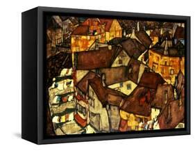 Krumau Town Cresent, 1915-Egon Schiele-Framed Stretched Canvas