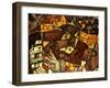 Krumau Town Cresent, 1915-Egon Schiele-Framed Giclee Print