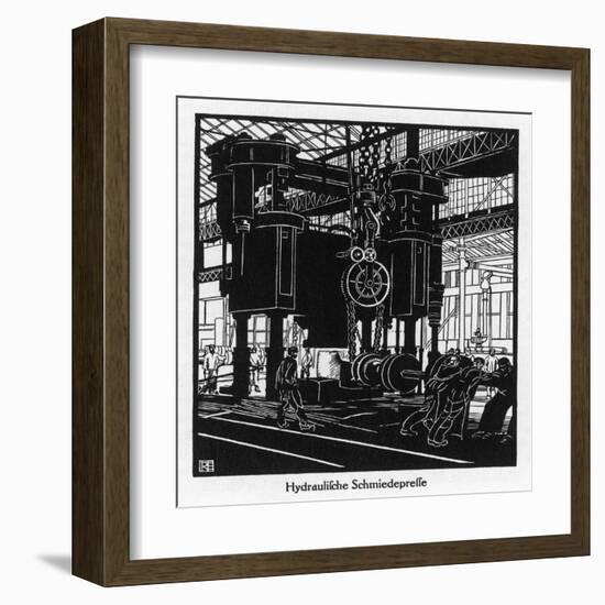 Krupp Essen: Hydraulic Forging Press-Robert Engels-Framed Art Print