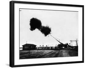 Krupp's 'Big Bertha' Gun Is Fired-null-Framed Photographic Print