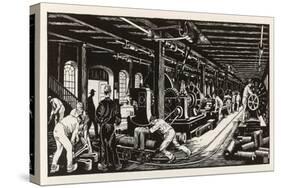 Krupp's Factory Essen: Machine Shop I-Robert Engels-Stretched Canvas