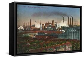 Krupps Works-null-Framed Stretched Canvas