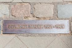 Iron Plaque of the Berliner Wall near Checkpoint Charlie-kruwt-Photographic Print