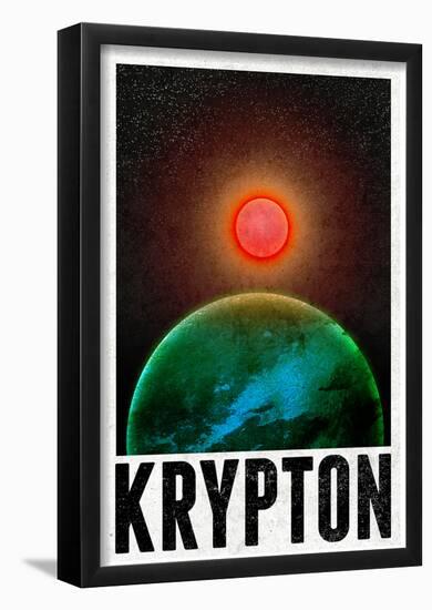 Krypton Retro Travel Poster-null-Framed Poster