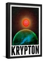 Krypton Retro Travel Poster-null-Framed Poster