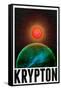Krypton Retro Travel Poster-null-Framed Stretched Canvas
