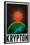 Krypton Retro Travel Poster-null-Framed Poster