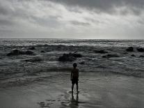 Child Standing at the Edge of Tide-Krzysztof Rost-Photographic Print