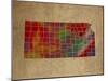 KS Colorful Counties-Red Atlas Designs-Mounted Giclee Print