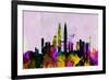 Kuala Lumpur City Skyline-NaxArt-Framed Art Print