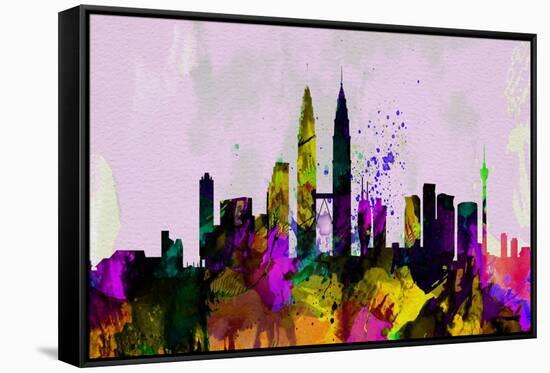 Kuala Lumpur City Skyline-NaxArt-Framed Stretched Canvas