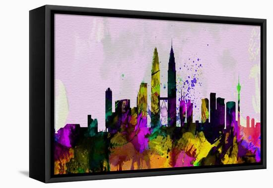 Kuala Lumpur City Skyline-NaxArt-Framed Stretched Canvas