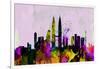 Kuala Lumpur City Skyline-NaxArt-Framed Art Print