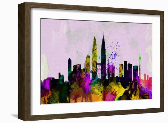 Kuala Lumpur City Skyline-NaxArt-Framed Art Print