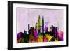 Kuala Lumpur City Skyline-NaxArt-Framed Art Print