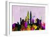 Kuala Lumpur City Skyline-NaxArt-Framed Art Print