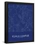 Kuala Lumpur, Malaysia Blue Map-null-Framed Poster