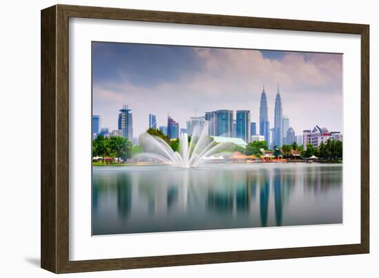 Kuala Lumpur, Malaysia Skyline at Titiwangsa Park-Sean Pavone-Framed Photographic Print