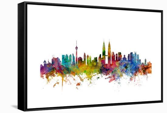 Kuala Lumpur Malaysia Skyline-Michael Tompsett-Framed Stretched Canvas